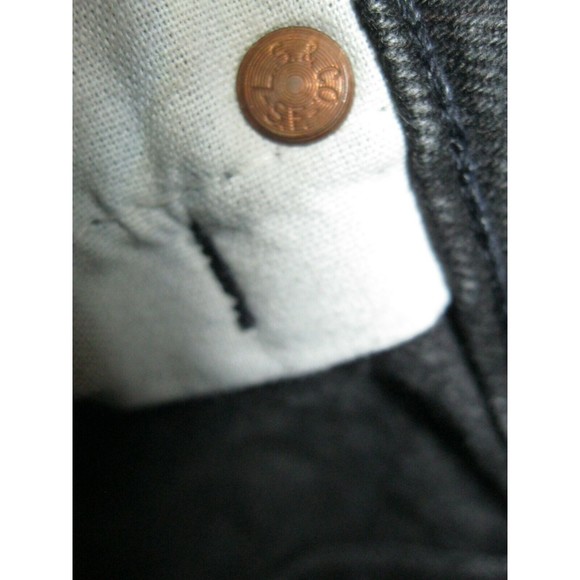 Levis 550 Black Jeans Tag 40X30 (M: 39X30) Relaxed Tapered USA Vintage - Picture 11 of 13